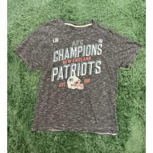New England Patriots AFC Champions Super Bowl LIII Gray T-Shirt Size L